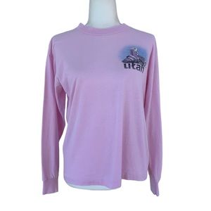 Vintage Pink Long Sleeve Utah Tee T-shirt